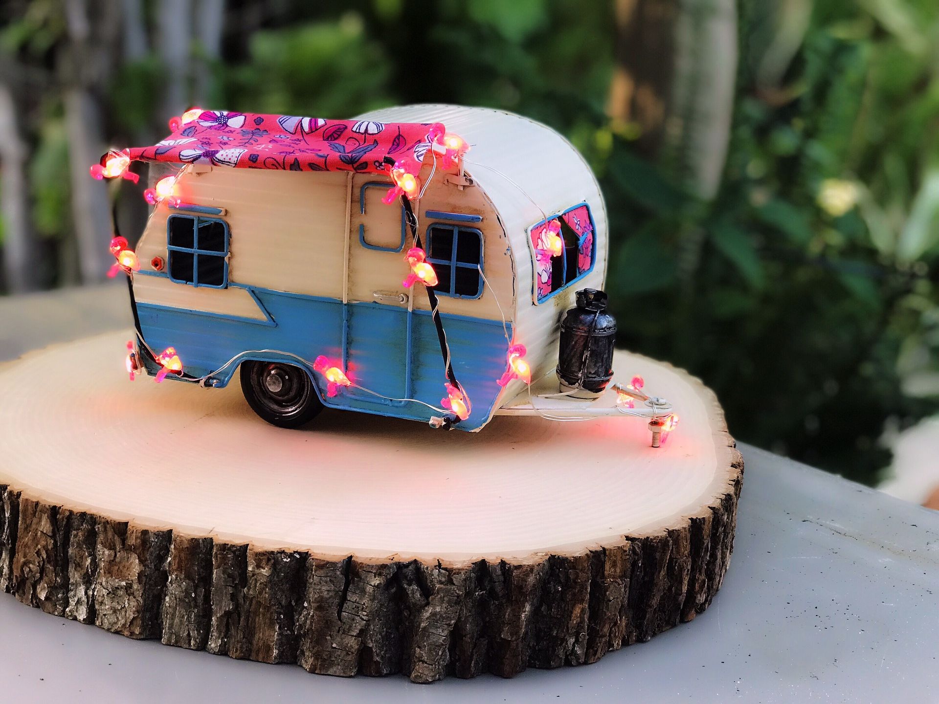 California Vintage Flamingo Trailer with Lights •Ready to Ship•