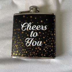 Metal Liquor Black Flask 