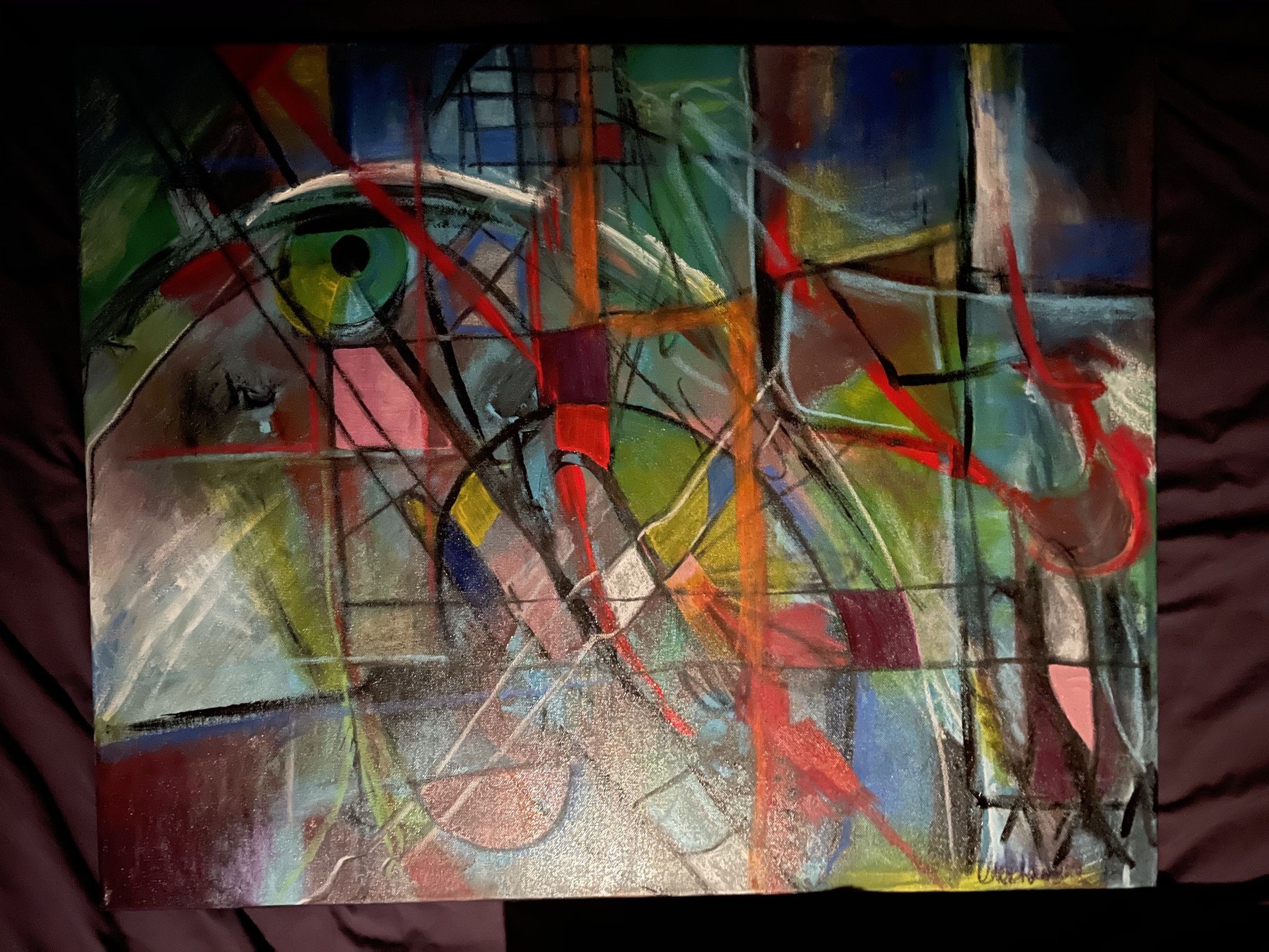 Abstract Painting called Rhythm and Time Through a Glass