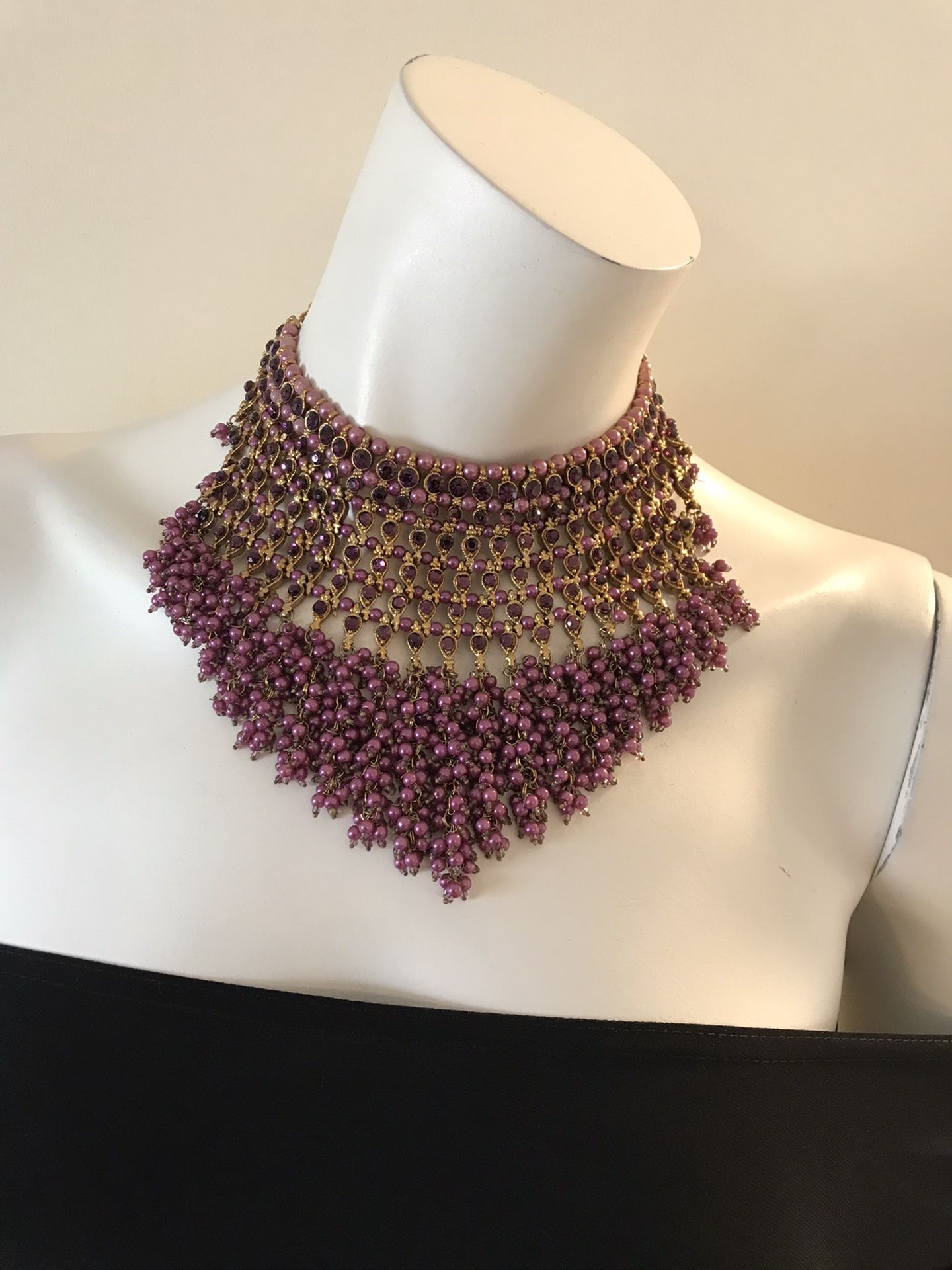 Beautiful Rhinestone /beads Necklace /choker Style/Indian /Pakistani