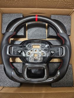 BRAND NEW 2021-2026 FORD F150 RAPTOR Real Carbon Fiber Steering Wheel