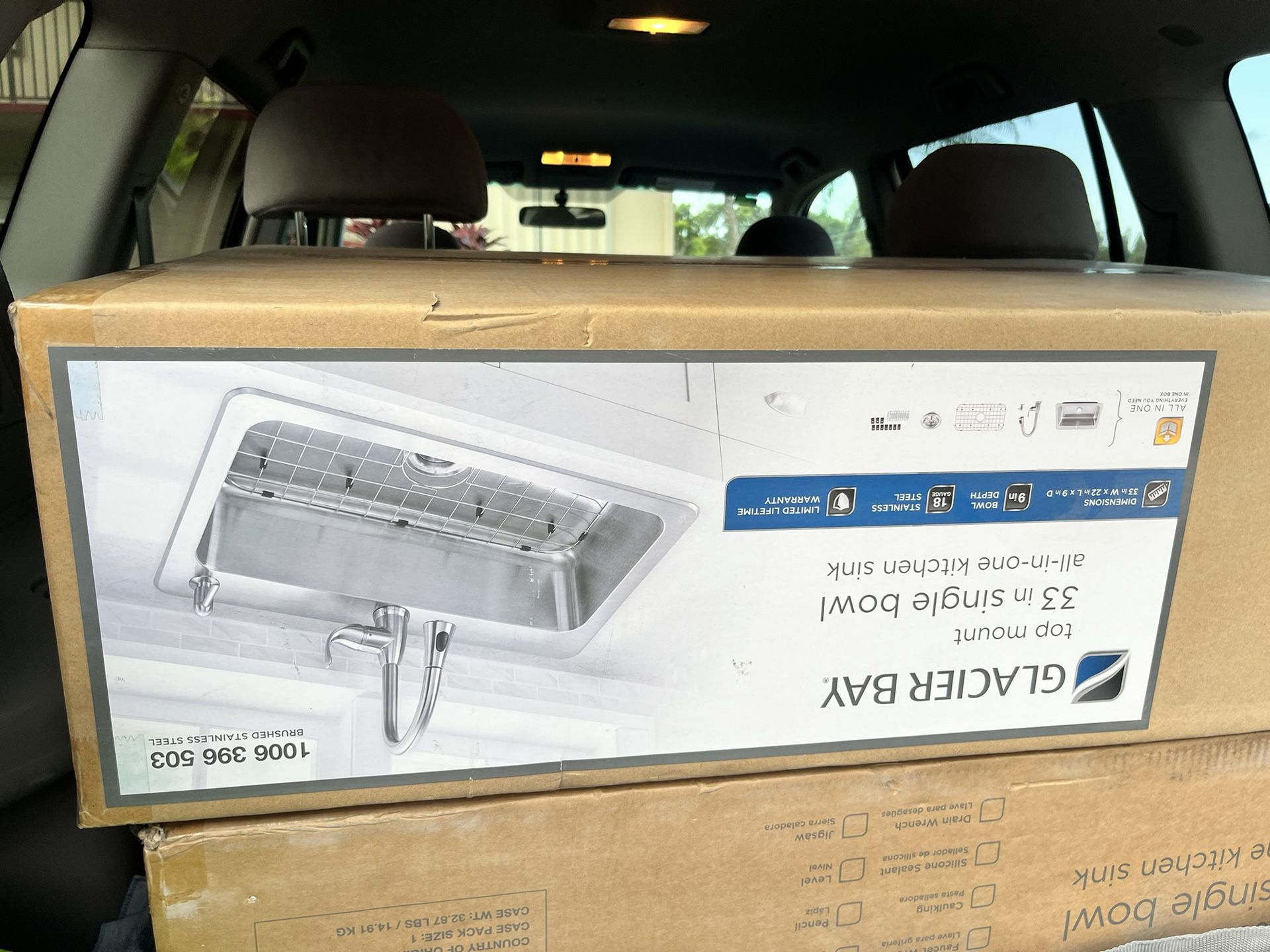Glacier Bay 33 Inch Drop Sink With Faucet Combo