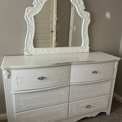 Bed, Mirror, Frame, Table With Mirror—— All Together