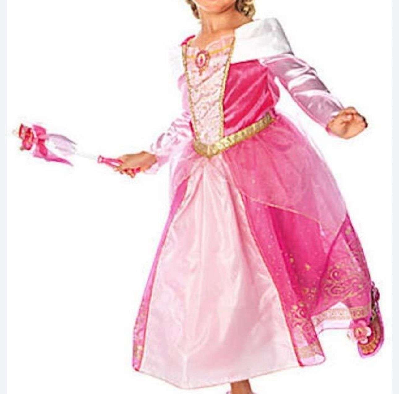 Disney Store Aurora Sleeping Beauty Pink Costume DRESS Girls XS 4 Toddler