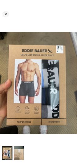 Eddie Bauer Men’s Microfiber Boxer Briefs 4 Pack Size L