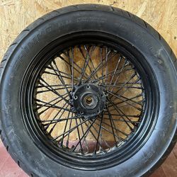 16” Front Wheel & Tire For Harley Davidson Wide Glide Front End.