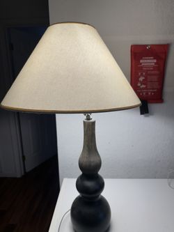 Rustic Wooden Table Lamp