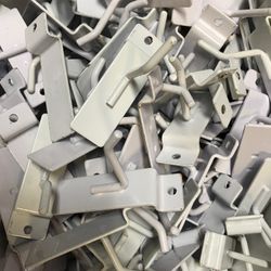 2” White Slat Hooks Or Grid Hooks