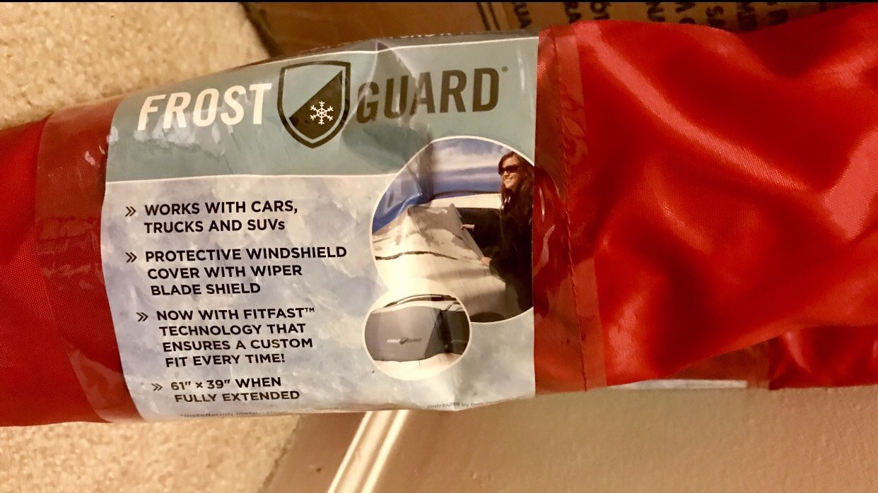 Red Windshield Frost Guard