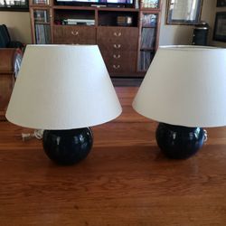 Pair Of Mid Century Modern Resin Lamps