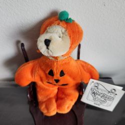 GANZ Wee Bear Village PUMPKINHEAD PH2994 Pumpkin Halloween Costume Teddy Bear