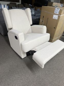 CloudRest Pro - Rocking Recliner Chair Textile Swivel Glider Reclining -
