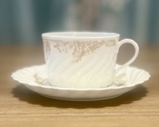 Haviland Limoges LaDore, Set Of 6 Matching Flat Cups With Saucers