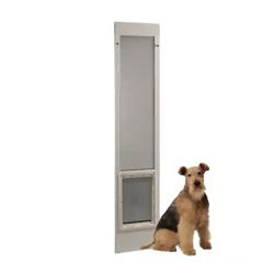 15 in. x 20 in. Extra Large Aluminum Pet and Dog Patio Door Insert for 75 in. to 77.75 in. Tall Aluminum Sliding Glass Door