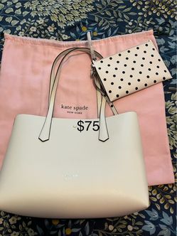 Kate Spade Harper Tusk Light Beige Leather Satchel brand new