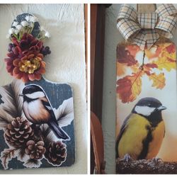 Hand Made Wall Decor Birds Of Fall 