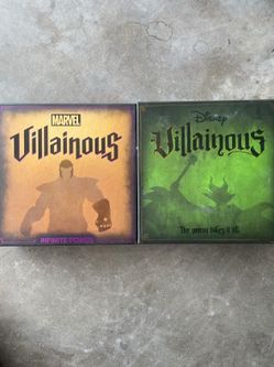 marvel and disney villainous board games bundle