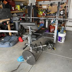 Olympic Weight Set And Bench 