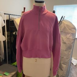 Abercrombie cropped half zip sweater