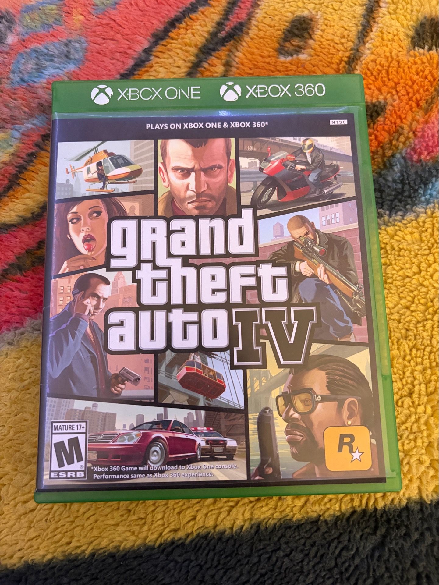 Grand Theft Auto IV GTA 4 (Microsoft Xbox 360 & Xbox One, 2017) Game And Case