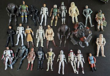 Old hasbro star wars 3.75 figures lot some damaged