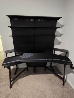 Eureka 72in Gaming Desk and Shelf