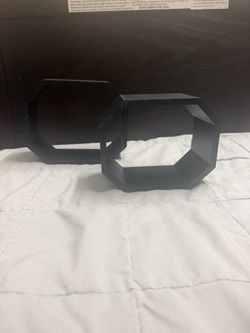 black geometric decor set of 2 🖤