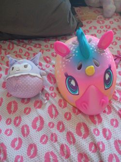 Kuromi plushie, unicorn helmet