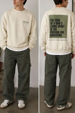 Vintage Sanctuary Los Angeles Supply Graphic Sweatshirt Men's Medium Y2K
