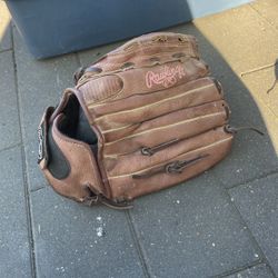 Rawlings Fast Pitch Softball Glove Brown Pink Fp1120 Pc 12’ LHT Leather
