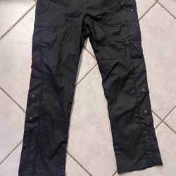 Athleta Pants Womens 14 Gray Shasta Pant Convertible Cargo Hiking Straight Leg