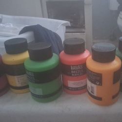 9 Bottles Liquitex Basic Acrylics
