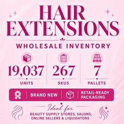 Wholesale Hair Extensions – 19,037 Units / 267 SKUs / 7 Pallets