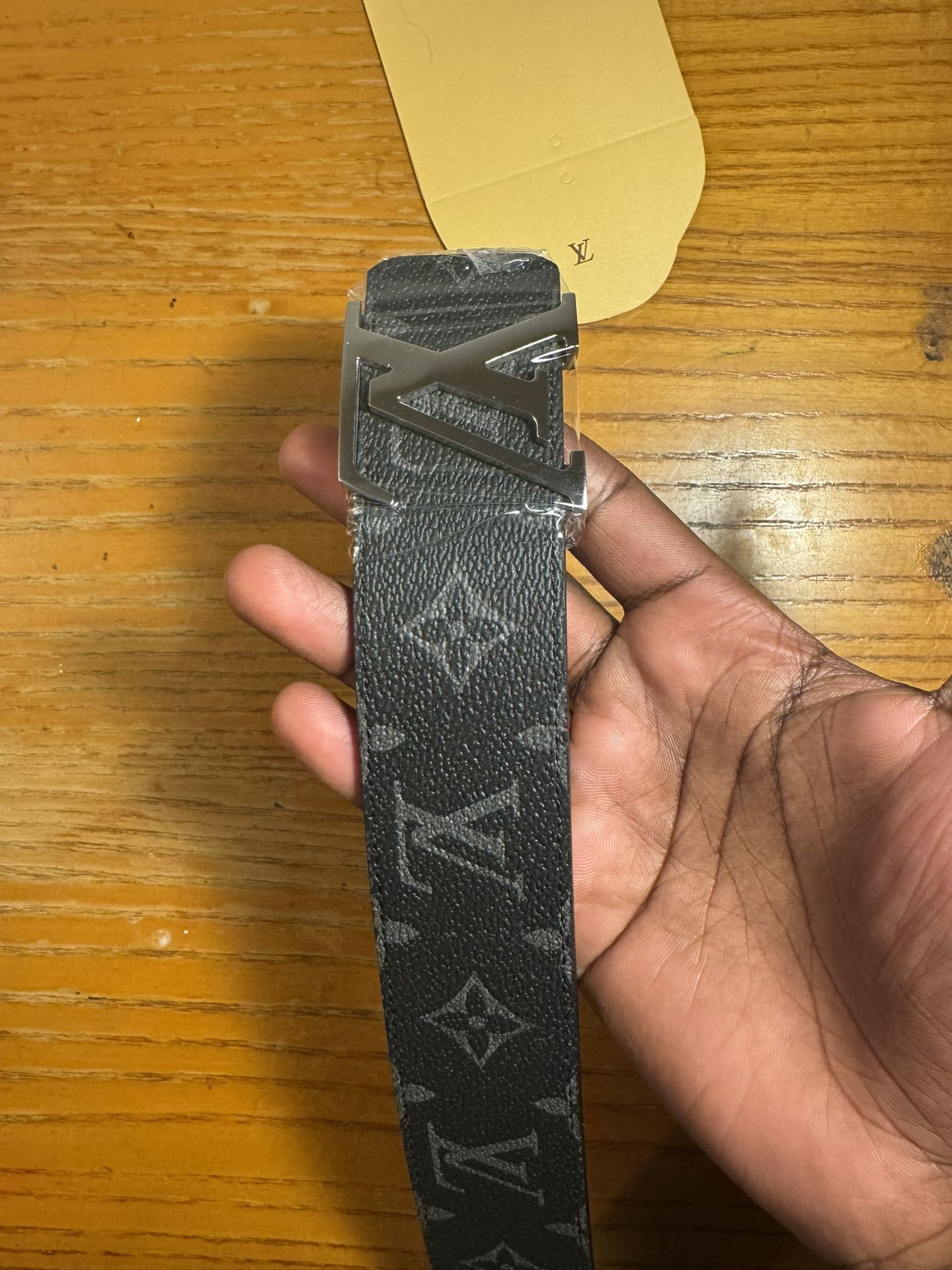 Designer-Style Monogram Belt – Size 36 – Brand New