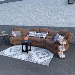 Beige Recliner Sectional (delivery available)