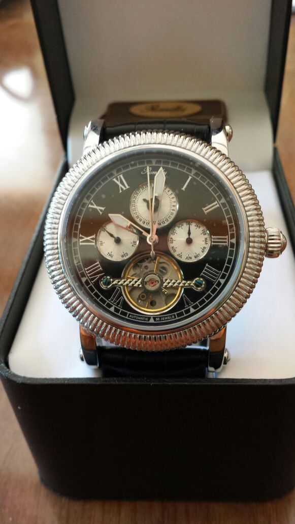 Romilly multifunction 35 jewels automatic stainless steel watch new