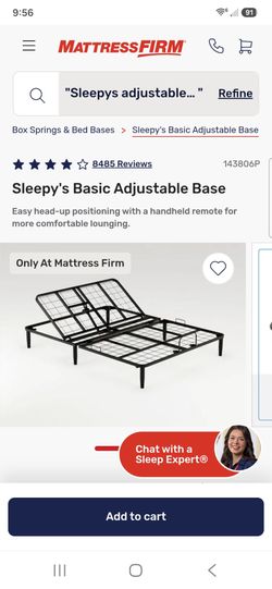 Queen size adjustable bed base with remote
