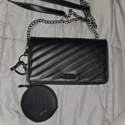 ALDO Quilted Crossbody Bag + Matching Coin Pouch – Black – Elegant & Lightweight