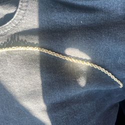 14k Solid Gold Rope Bracelet 