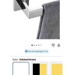 24-Inch Single Towel Bar, Bathroom Kitchen Towel Holder, Wall Mounted SUS304 Stainless Steel Towel Rack, Polished Chrome