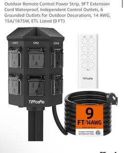 Outdoor Remote Control Power Strip