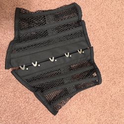 New Xs black mesh steal boned waist corset renaissance dress top lingerie