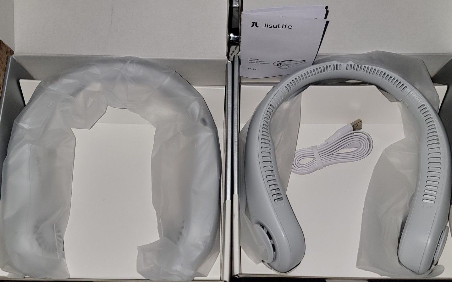 🌟NEW🌟 JisuLife Portable Neck Fan Life3 White Set of 2 NEW