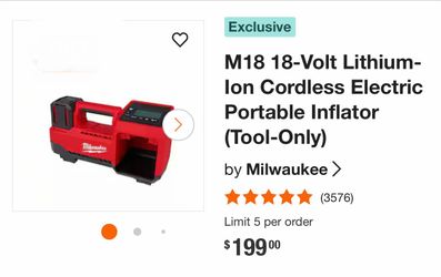 New Milwaukee inflator