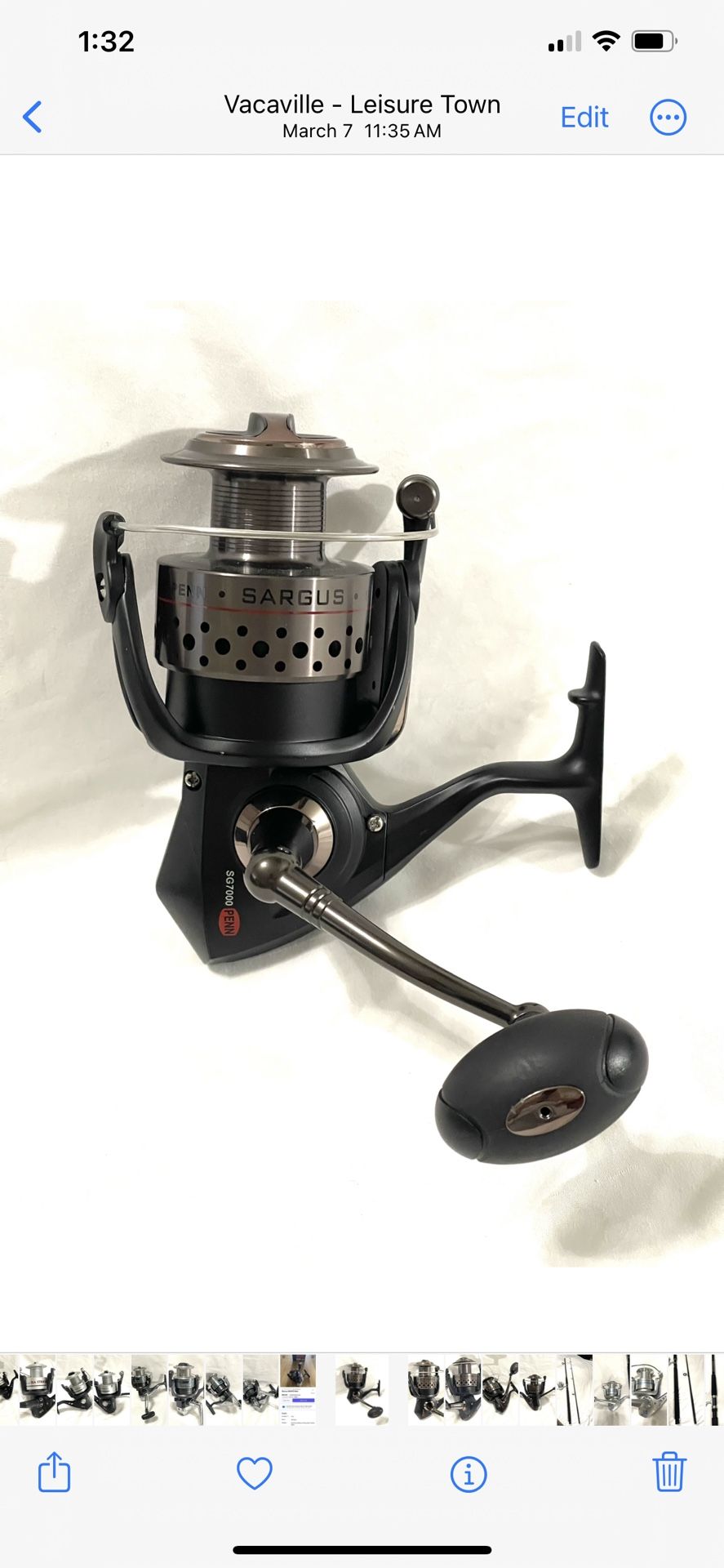 New Never Used Penn Sargus SG-7000 saltwater spinner fishing reel