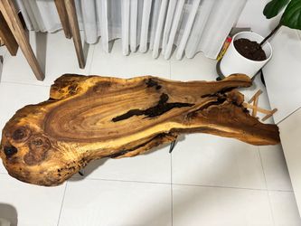 Real natural wood rustic coffee table
