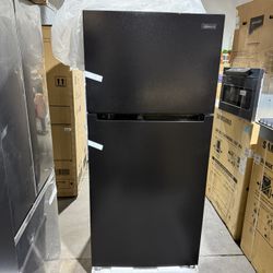 30” Brand New Black Top Freezer Bottom Refrigerator