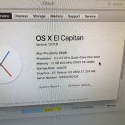 Apple Mac Pro 3,1 - 3.2 GHz Intel Xeon 8-core, 4GB RAM