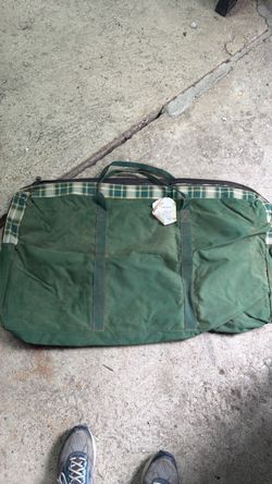 Big D green plaid saddle pac bag