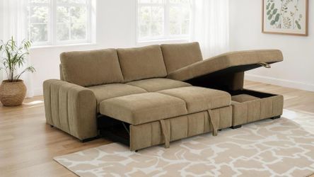 Brand New Sofa Bed with Storage / Sofa Cama con Almacenamiento Nuevo a Estrenar